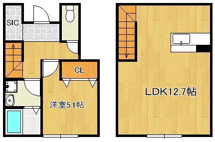 アイナス C棟(3LDK/1階)の間取り写真