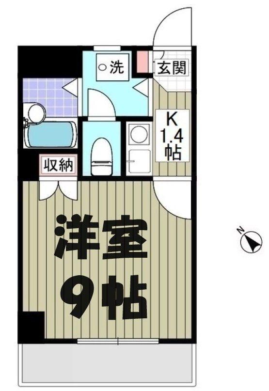 リブレス春日部(1K/1階)の間取り写真