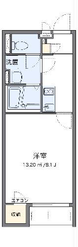 クレイノグリーンハウス(1K/2階)の間取り写真