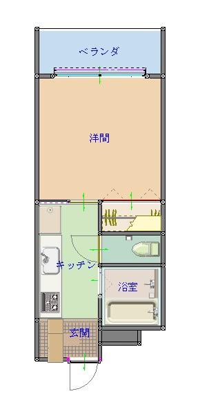 CASTLE2(1K/3階)の間取り写真