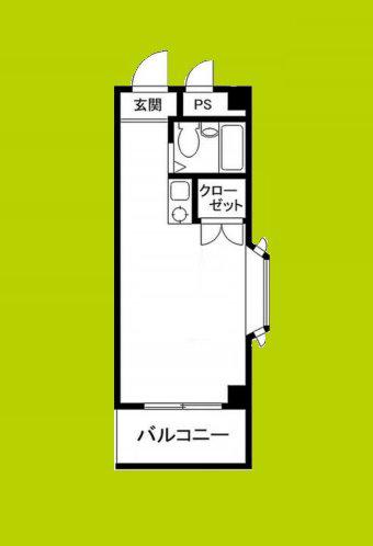 明和ハイツ南江口(ワンルーム/2階)の間取り写真