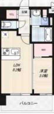 LUXE新大阪VI(1LDK/6階)の間取り写真