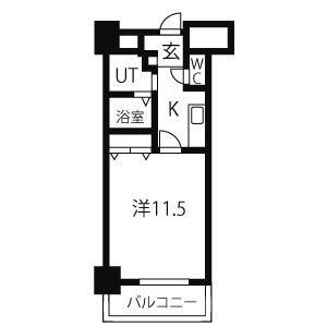 TQレジデンス名古屋錦(1K/10階)の間取り写真