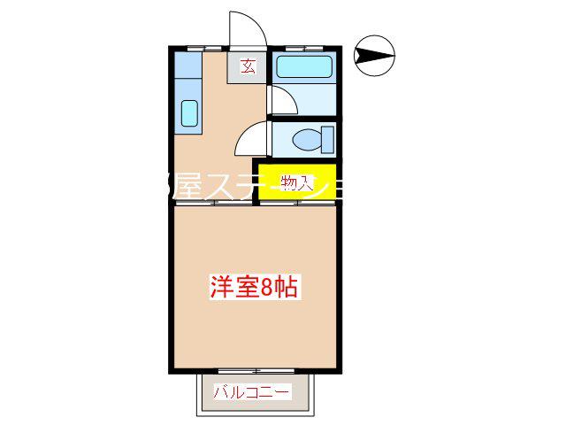 VIBRAS(1K/1階)の間取り写真