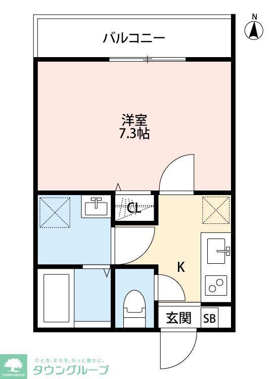 TOCCO 赤塚(1K/3階)の間取り写真
