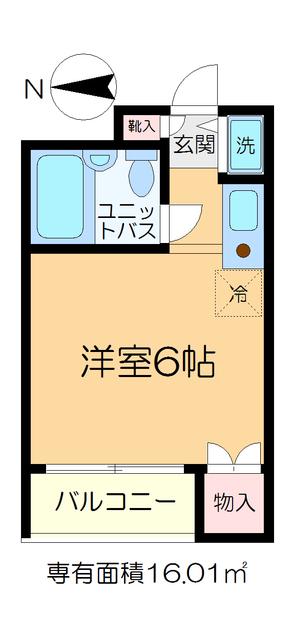 コスモ金町(ワンルーム/4階)の間取り写真
