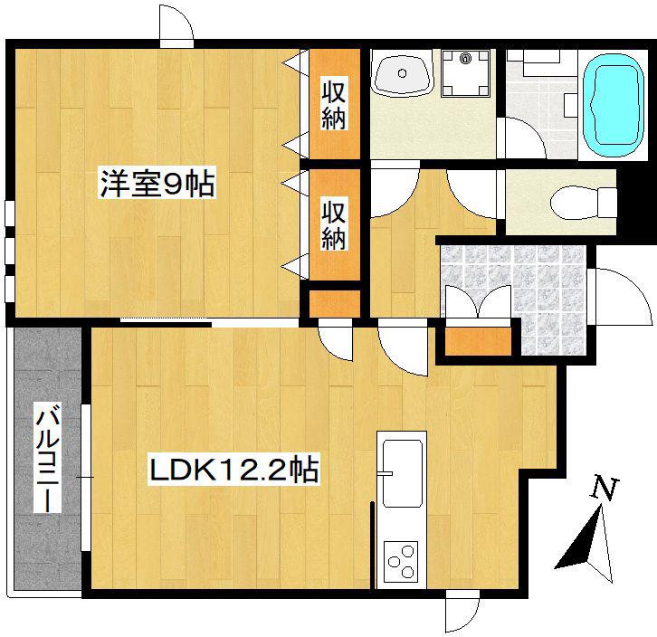 アローネ三軒茶屋(1LDK/3階)の間取り写真