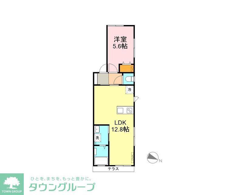 サンライズ天王台(1LDK/1階)の間取り写真