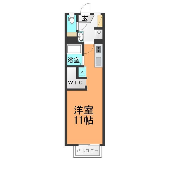 フレグランスマルナカ(1DK/2階)の間取り写真