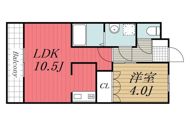 ウィルマルカ(1LDK/3階)の間取り写真