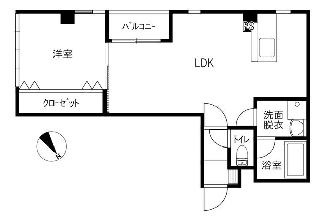 ALBANI(1LDK/5階)の間取り写真