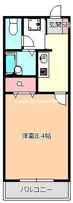 ルミエール巽(1K/1階)の間取り写真