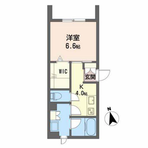 シャーメゾン段原日出(1K/1階)の間取り写真
