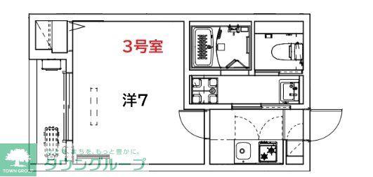 LE DE LA MAIN ELEVEE HIGASHIUR(1K/1階)の間取り写真