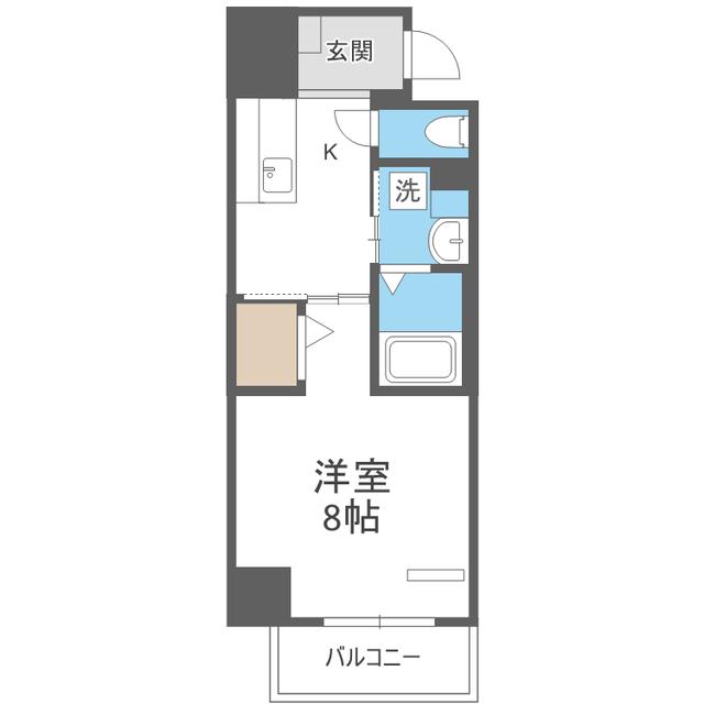 セラヴィ箱崎(1K/8階)の間取り写真