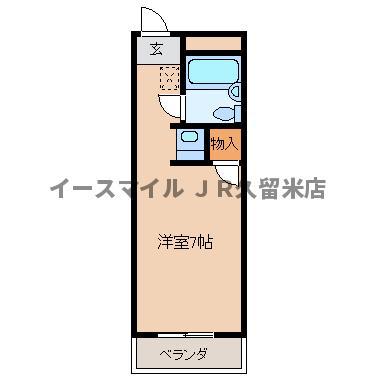 プレアール西町(ワンルーム/3階)の間取り写真