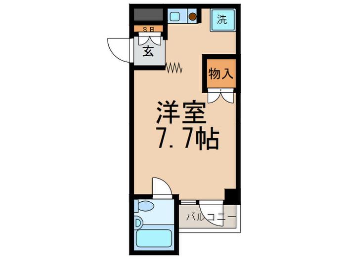 シティハイツコヤマ(ワンルーム/4階)の間取り写真