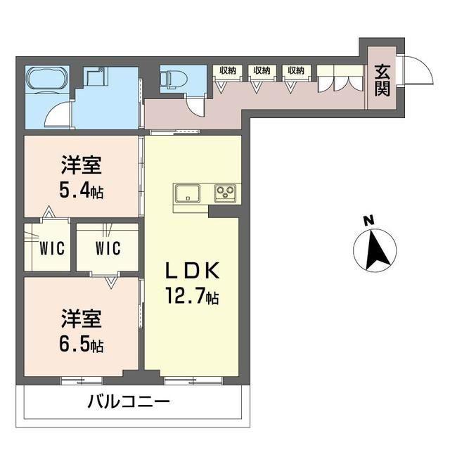 ヴィラージュ スイート(2LDK/3階)の間取り写真
