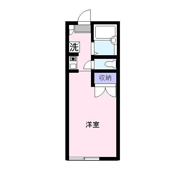 カメリア(1K/1階)の間取り写真