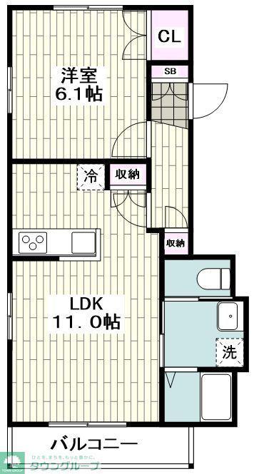 ラ クール(1LDK/3階)の間取り写真