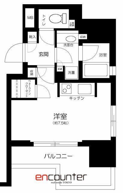 クオリア御茶ノ水パークフロント(ワンルーム/3階)の間取り写真