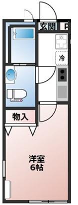 GREEN COMMONS(1K/2階)の間取り写真