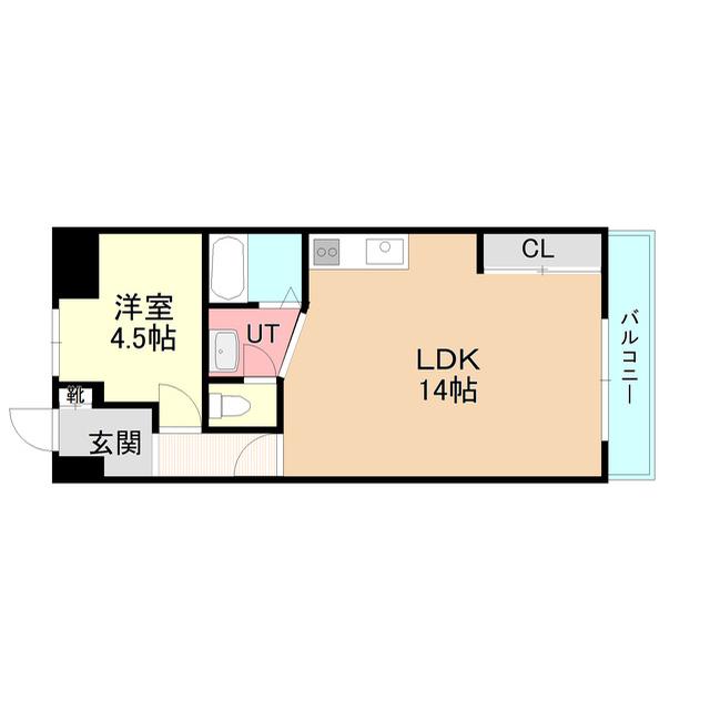 共栄パレス(1LDK/4階)の間取り写真
