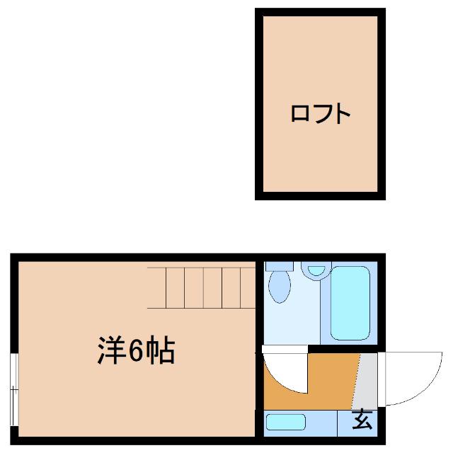 メゾン八幡A(1K/1階)の間取り写真