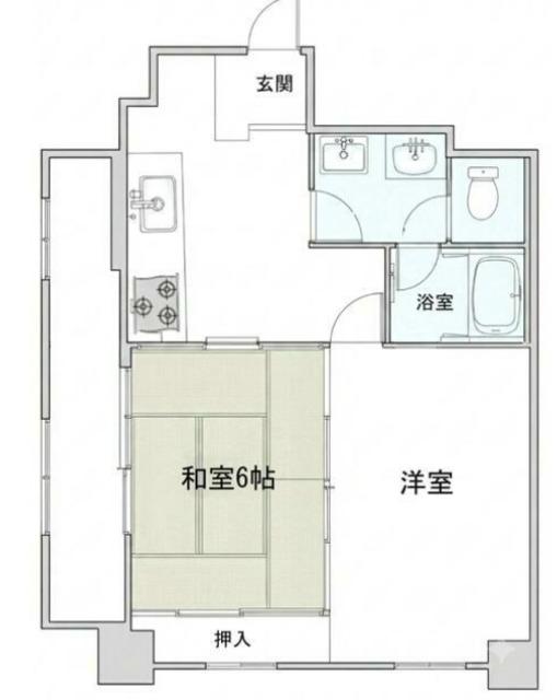 グレースフル相模原(2DK/5階)の間取り写真