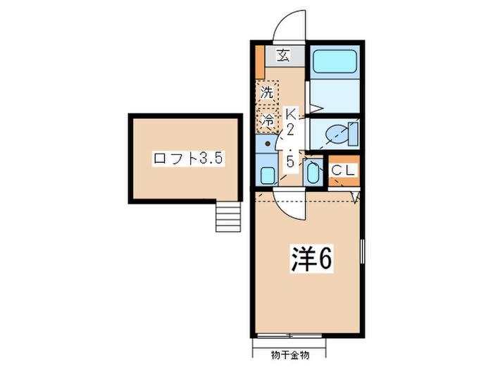 サニ-ハイツ川和(1K/2階)の間取り写真