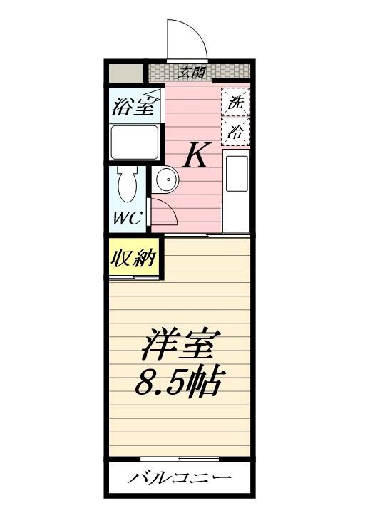 ベーネパラッツオアキ(1K/3階)の間取り写真