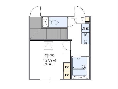 レオパレスなかむら(1K/1階)の間取り写真