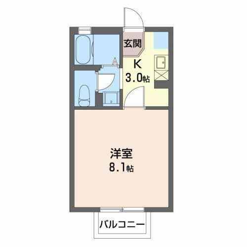 セジュール加島町(1K/2階)の間取り写真