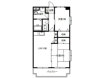 KMアーバン(2LDK/2階)の間取り写真