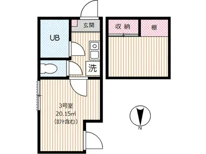 八景舎高円寺南(1K/2階)の間取り写真