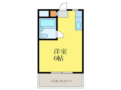 ロイヤルコーポ末広(1K/2階)の間取り写真