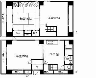 ルネ河原町マンション(3DK/8階)の間取り写真