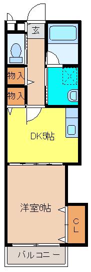 ベルラ234(1DK/1階)の間取り写真