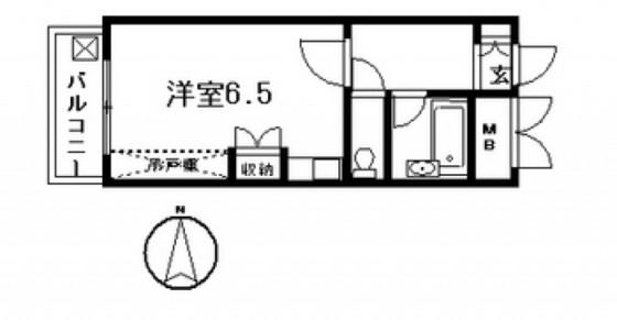ハイソサエティ宝町(ワンルーム/8階)の間取り写真