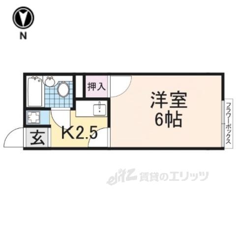 クレール神宮前(1K/1階)の間取り写真