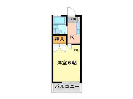 ロジュマン小島(1K/1階)の間取り写真