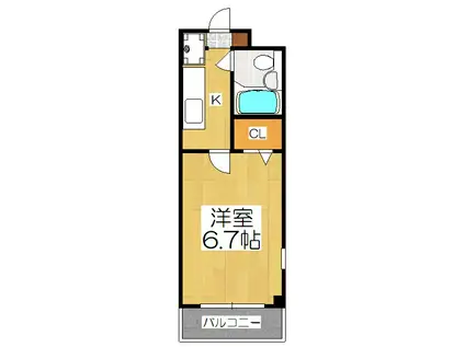 REGALO京都東(1K/3階)の間取り写真