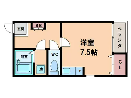 サンライズアビコ(ワンルーム/1階)の間取り写真
