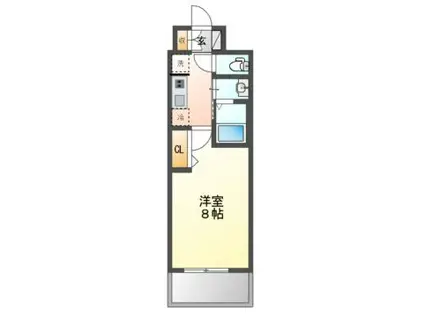 エステムコート名古屋グランツ(1K/13階)の間取り写真