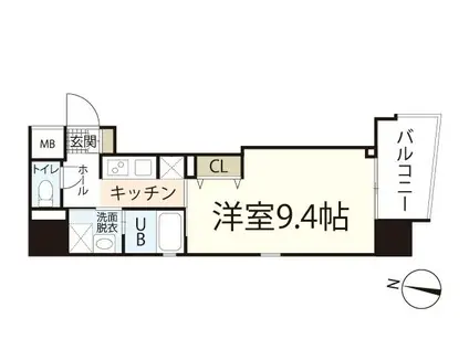 S-RESIDENCE天満町(1K/5階)の間取り写真
