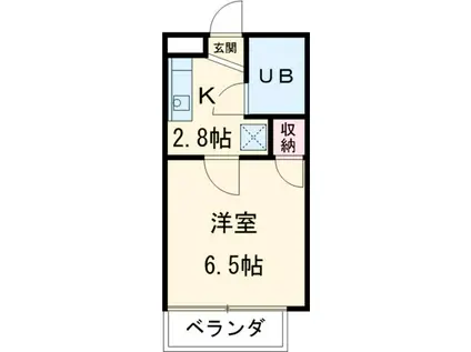 コンフォート大竹(1K/1階)の間取り写真