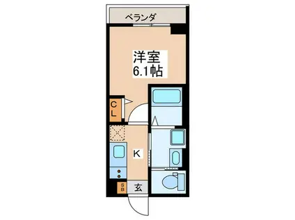 ROBOT HOMEお花茶屋II(1K/3階)の間取り写真
