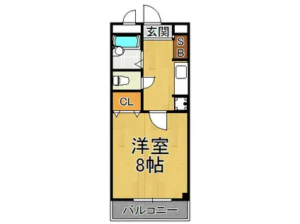 エスタシオン甲子園口(1K/1階)の間取り写真