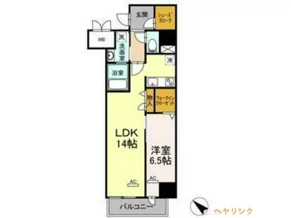 グランアビタシオンノリタケ(1LDK/6階)の間取り写真