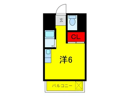 ＪＲ京浜東北線 王子駅 徒歩8分 2階建 築64年(ワンルーム/2階)の間取り写真